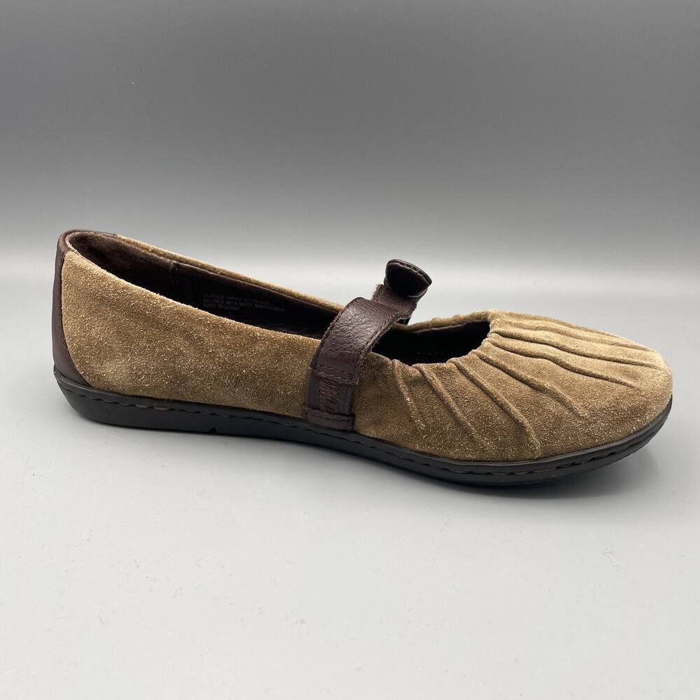 Born Mary Jane Shoe Size 7 Brown Suede Leather Prairie Twee Academia Twee Modest - Picture 3 of 10